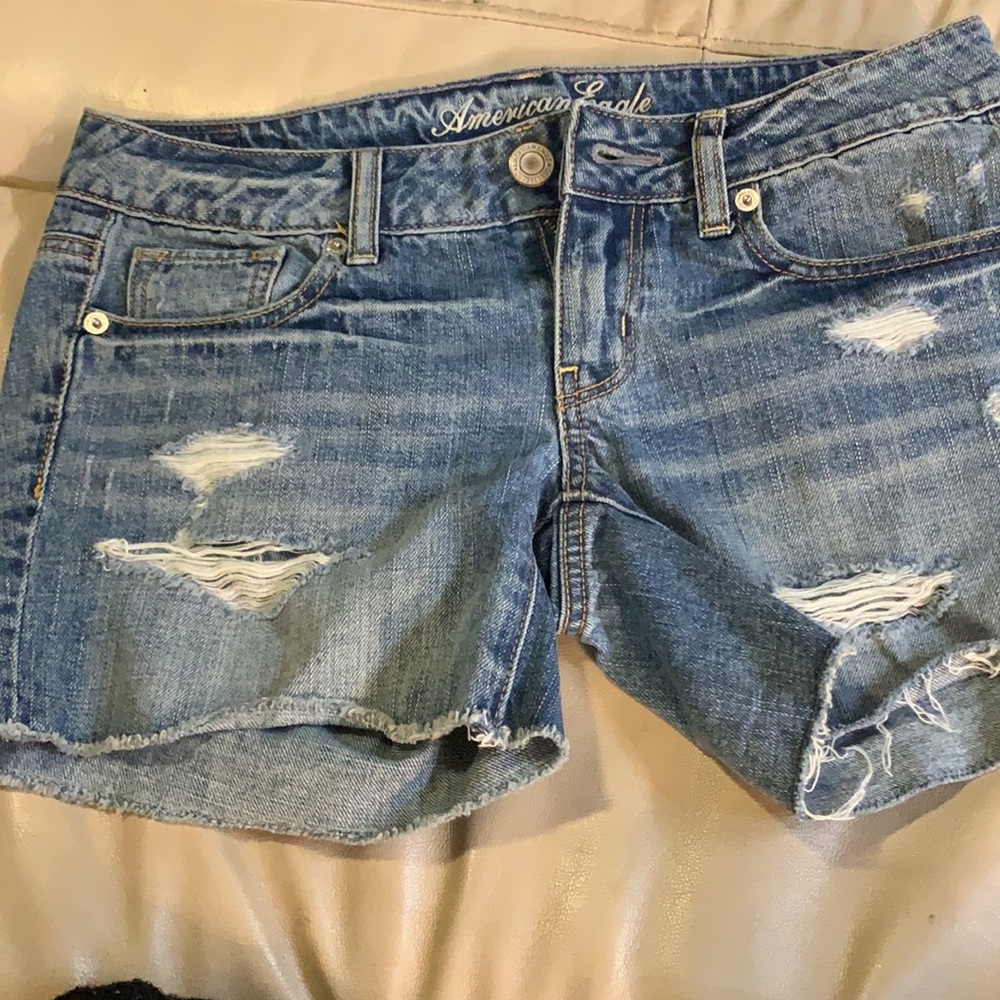 AE Shorts vintage Denim Shorts 2‎ distressed ripped jean shorts